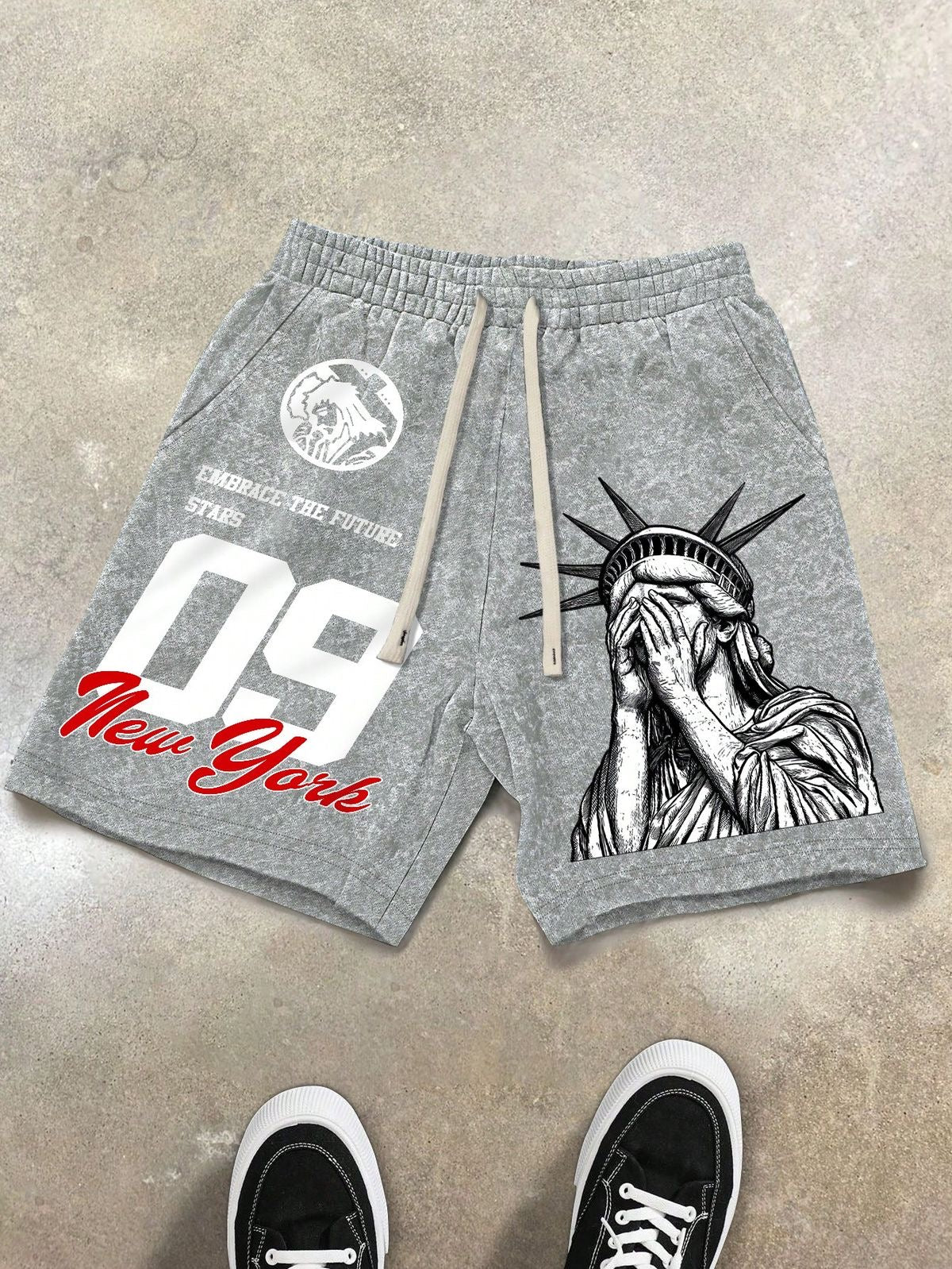 High-Waist Distressed Jean Shorts Summer Shorts